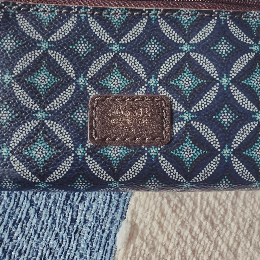 FOSSIL- Vintage "Sydney" Diamond Mozaic Clutch Wallet '16 Edition - Picture 3 of 12